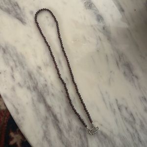 Garnet open strand necklace